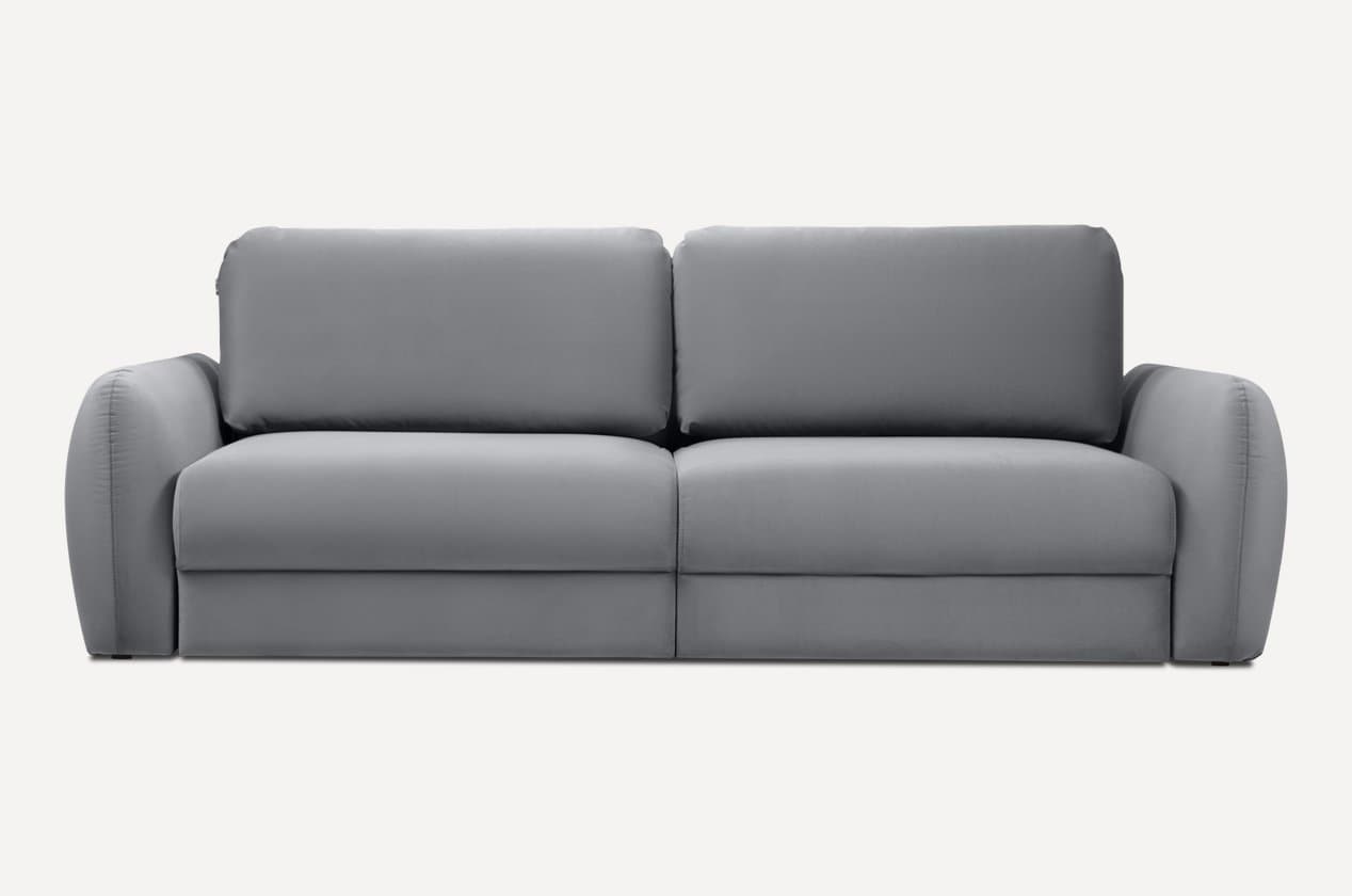 Sitora toʻgʻri divan — kulrang velyur