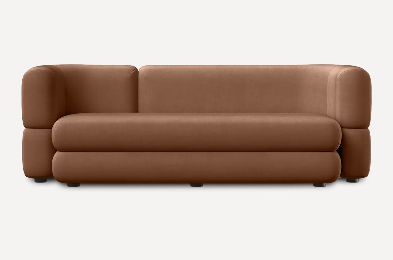 Sitora toʻgʻri divan — karamel rang