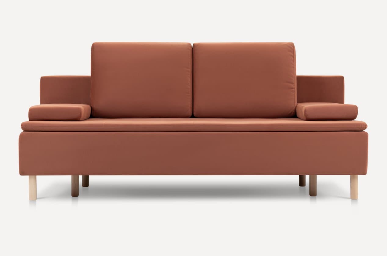 Navo divan 199 sm — terrakota