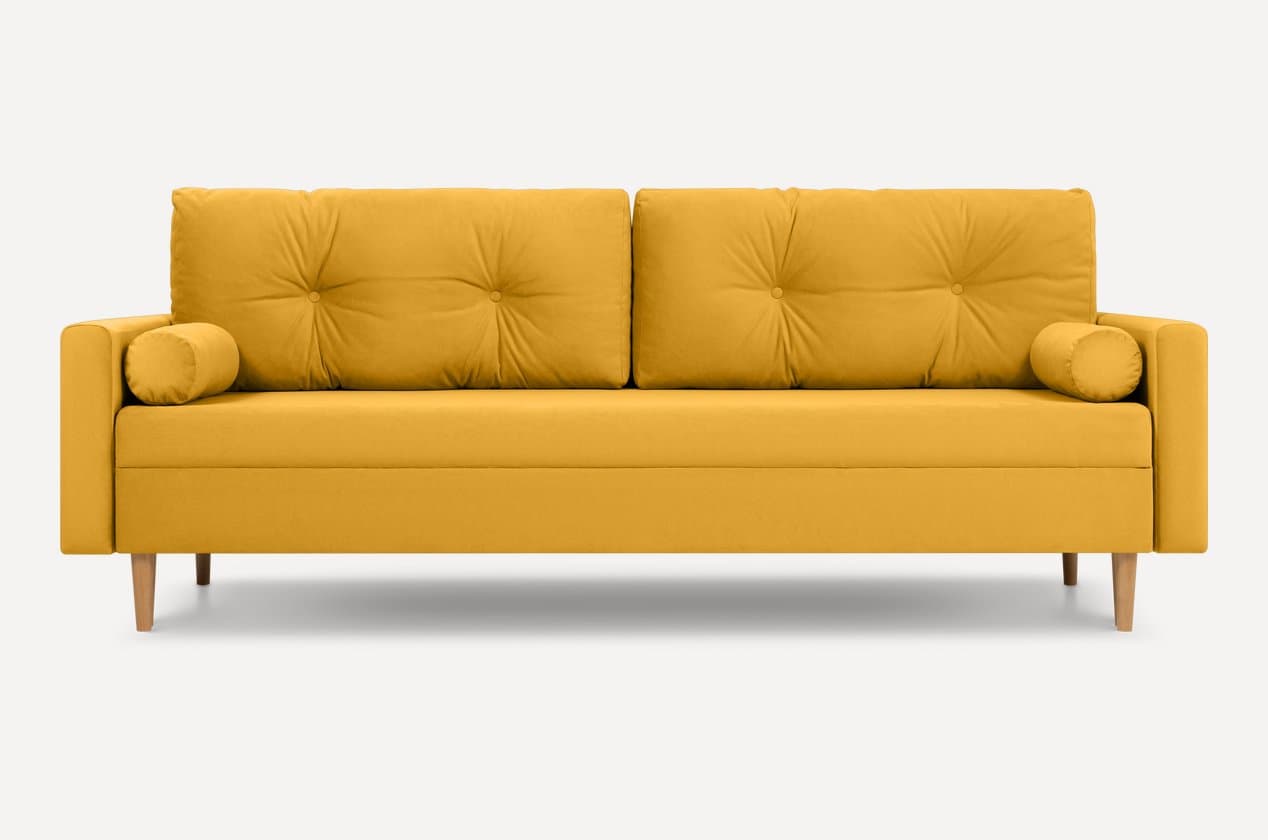 Chorsu toʻgʻri divan 216 sm — sariq