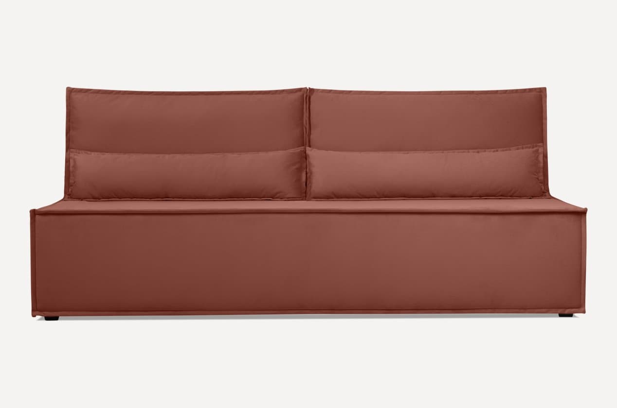 Navo toʻgʻri divan — terrakota rang