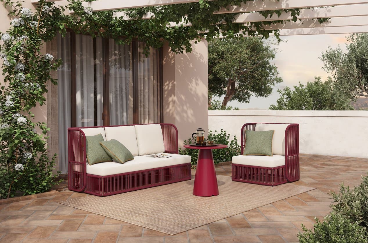Комплект садовой мебели Mira Terrace — красный