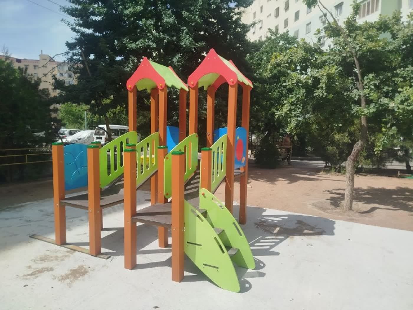 Hovli, park va turar joylar uchun bolalar o‘yin komplekslari