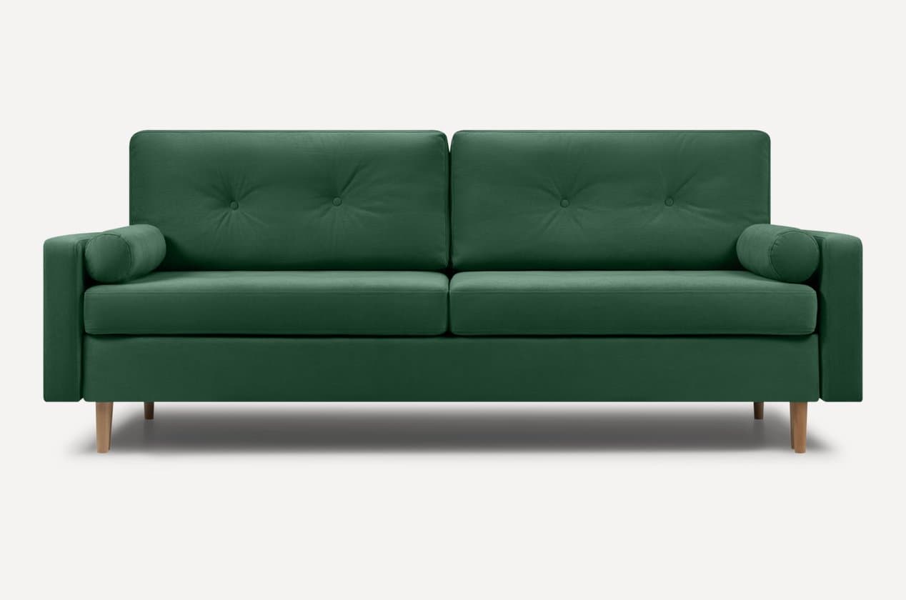 Navo toʻgʻri divan — zumrad rang