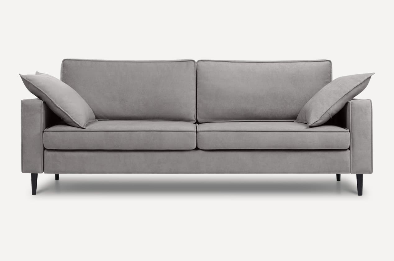 Chiroq divan to'g'ri — och kulrang
