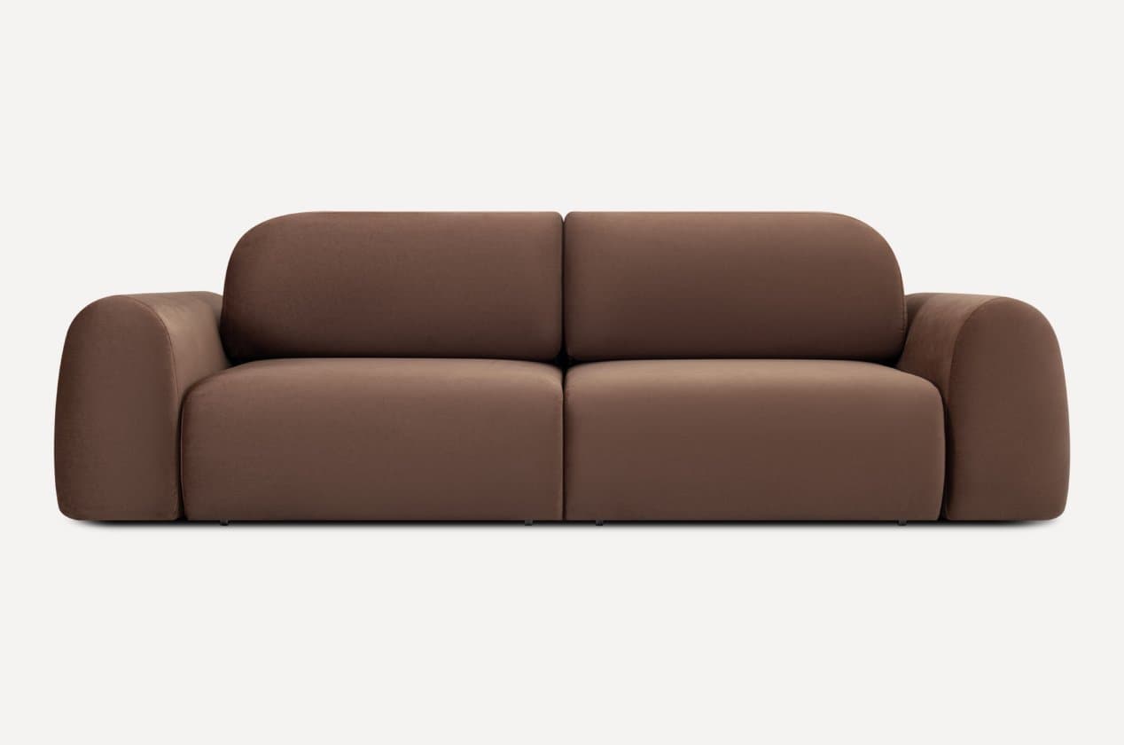 Ipak toʻgʻri divan 270 sm — jigarrang