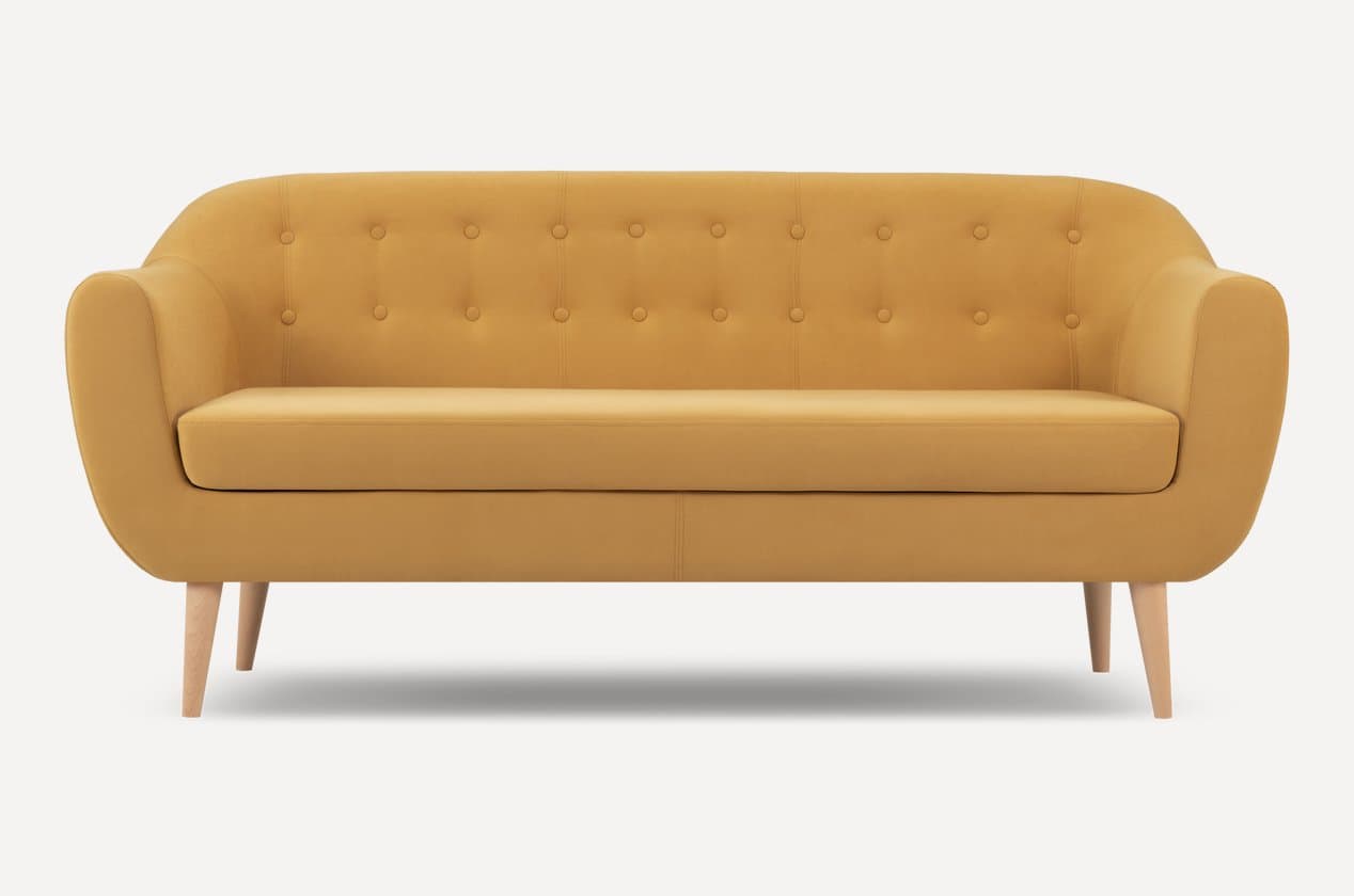 Navo divan 188 sm — sariq velvet