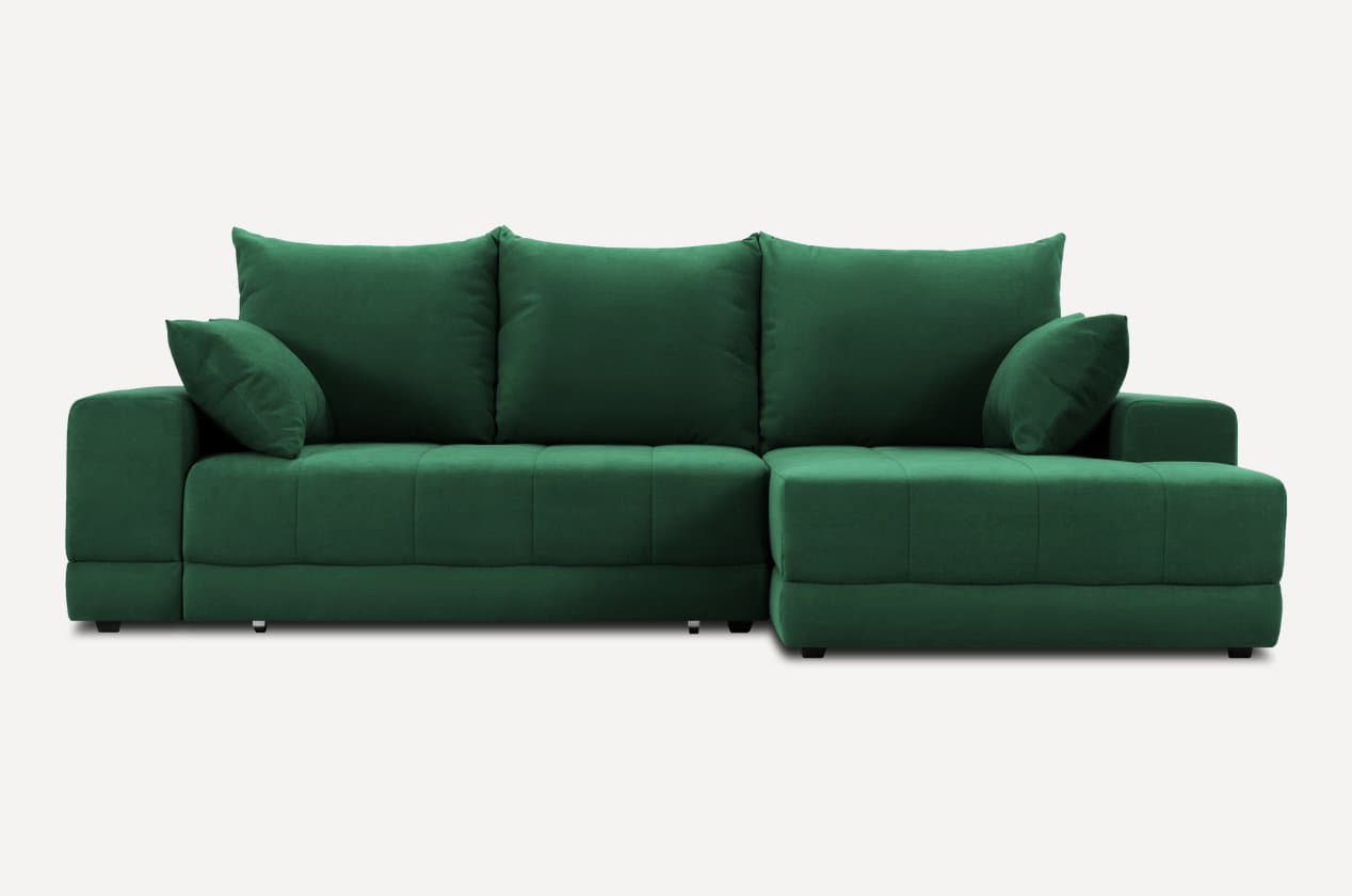 Navo burchak divan — zumrad velvet