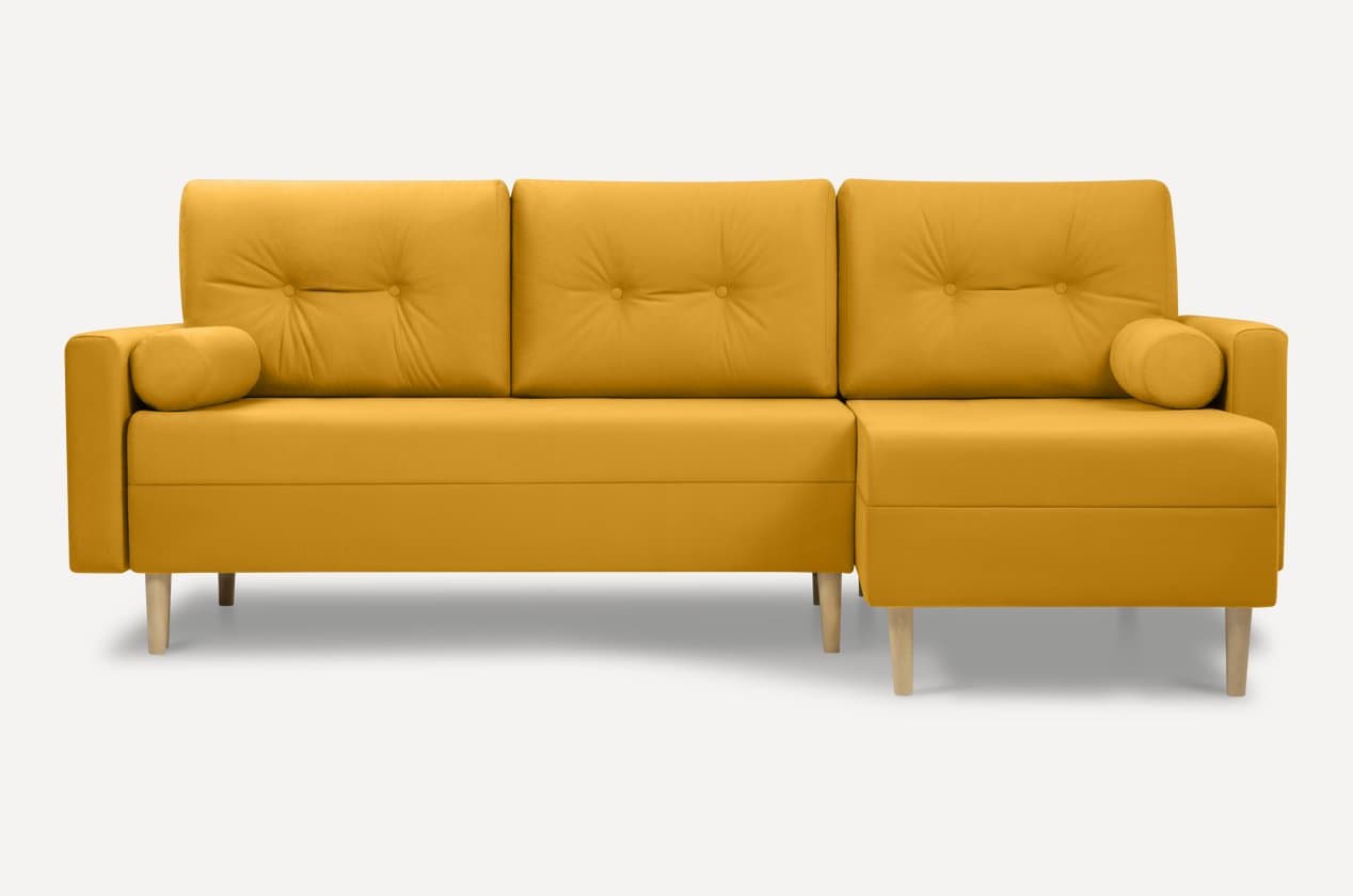 Chorsu burchak divan 216 sm — sariq