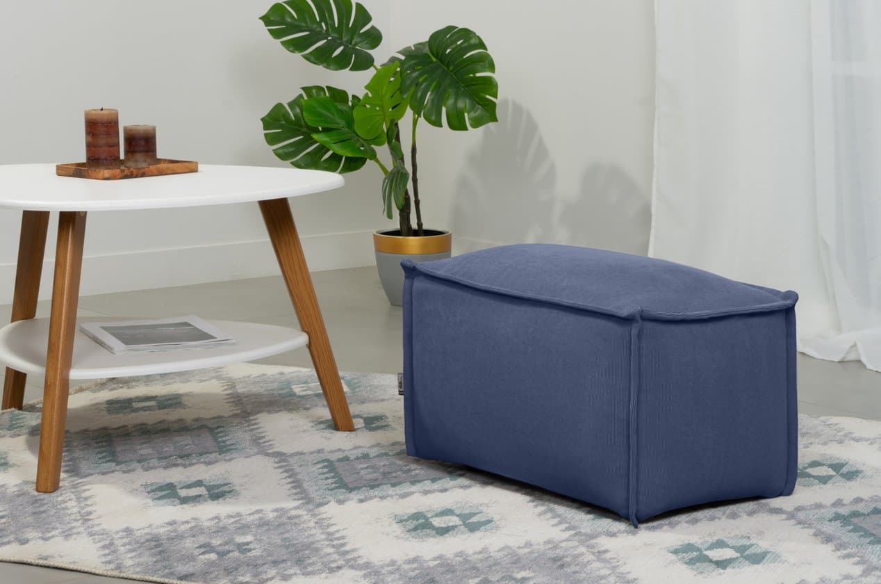 Sitora puf 60x40x40 sm — ko'k